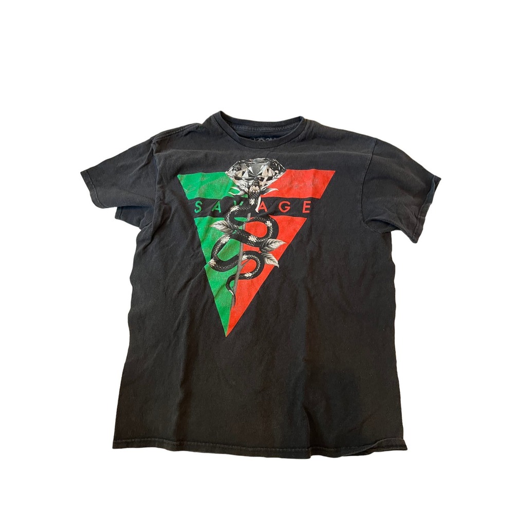 Popular Poison Savage Black T-Shirt Mens L